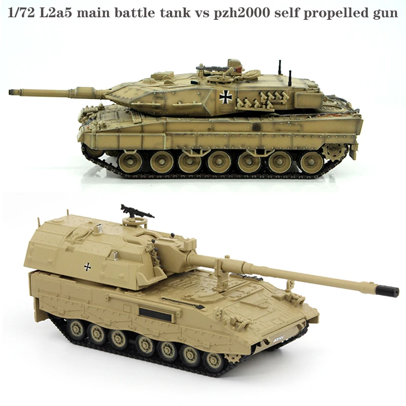 1/72 Alman ordusu L2a5 ana muharebe tankı vs pzh2000 kendinden tahrikli silah Alaşım koleksiyonu modeli