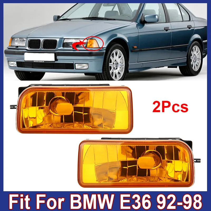 2 Adet / çift Araba Sis Farları Ampuller BMW E36 318i 318ti 323i 328i 1992-1998 Ön Tampon Far Sis Lambası Araba Aksesuarları