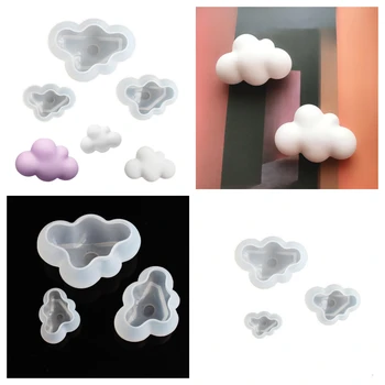 3D Bulut Şekli Çikolata silikon kalıp Fondan Buz Küpü Kalıp Puding Şeker Sabun Mum Kalıpları Pişirme Kek Dekorasyon Aracı  10
