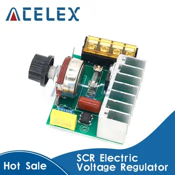 4000W 0-220V AC SCR Elektrik Voltaj regülatör motoru Hız Kontrol Dimmer Karartma Hızı Sıcaklık Sigortası İle  0