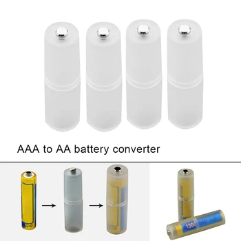 4pcs AAA to AA Size Battery Converter Adapter Batteries Holder Durable Case Switcher Battery Converter коробка для хранения  10