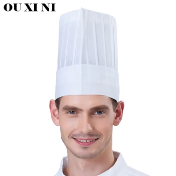 5 Adet Tek Kullanımlık şef şapkası Otel Catering Mutfak Dokunmamış Aşçı Kapağı Fırın Garson Nefes İş Kapaklar Unisex  10