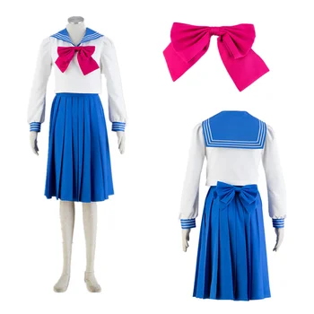 Anime cosplay Denizci Yıldız Tsukino Usagi Kristal denizci elbisesi okul üniforması  10
