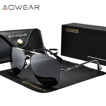 AOWEAR Boy Havacılık Güneş Gözlüğü Polarize Erkekler Marka Tarzı Pilot güneş gözlüğü Erkekler İçin / Kadınlar Açık Sürüş Shades Gözlük  10