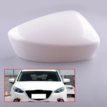 Araba Beyaz ABS Ön Sağ Yan Dikiz Aynası Kapağı Cap Fit Mazda 3 2014 2015 2016 İçin  10