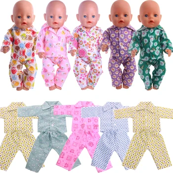 Bebek Pijama Uzun Kollu gündelik giyim 18 İnç amerikan oyuncak bebek Kız ve 43 Cm Yeni Doğan bebek nesneleri, Bizim Nesil, Bebek Aksesuarları  10