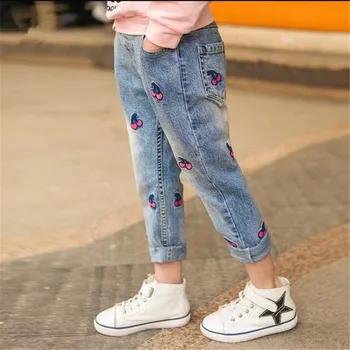 Büyük Kızlar Kot Çocuk Pantolon çocuk pantolonları Koreli Çocuk Giysileri Kot Pantolon Genç Kot Pantolon 4 5 6 7 8 9 10 11 12 13 Yıllar  10