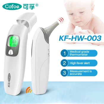 Cofoe Dijital Kızılötesi Termometre Alın Kulak Temassız tıbbi Termometro LCD Vücut Ateş Bebek / Yetişkin Sıcaklık ölçümü  10