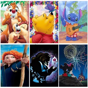 Disney Anime Posterler Baskılar Karikatür Winnie the Pooh Prenses Kawaii Odası Dekor Tuval Boyama Duvar Sanatı Yatak Odası Ev Dekorasyon  10