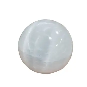 Doğal beyaz selenit opal cilalı kristal küresel taş taş şifa orijinal alçı taş masajı  10