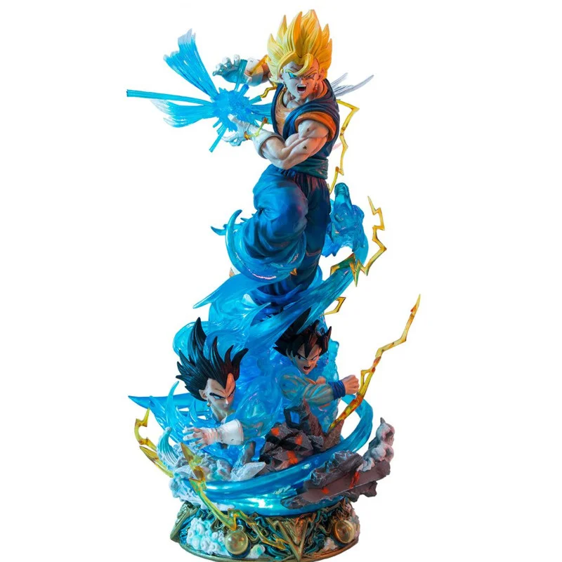 Dragon topu Süper Anime Heykelcik Modeli GK Vegetto Aksiyon Figürü Vegetto Goku Fit Figürleri 46cm Heykeli Koleksiyonu Oyuncak Figma