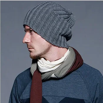 Erkek bar moda Örme şapka sonbahar ve kış örme şapka beckham moda adam kış şapka moda unisex şapka  10
