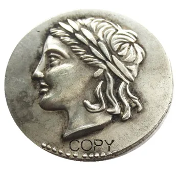 G(26) KARYA. Alabanda olarak Antiocheia 197BC Tetradrachm Antik Gümüş Yunan Gümüş Kaplama Kopya Para  10