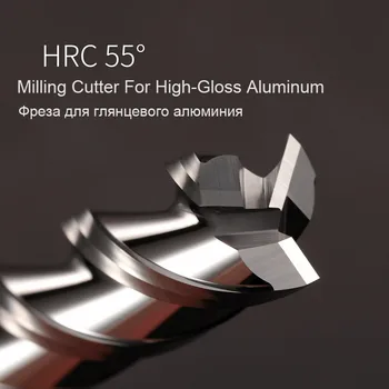 HRC55 3 Flüt karbür End mill Alüminyum Akrilik Kesici Frezeler Cnc Freze Araçları Ahşap Bakır 4 2 3 1mm 6mm 8mm freze kesicisi  10