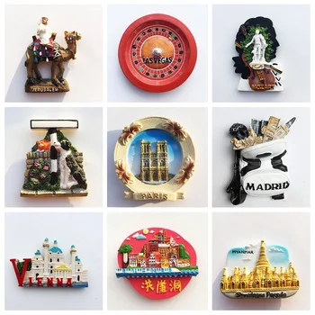 Ispanya Granada Buzdolabı hatıra mıknatıs Hamburg Paris ABD Las Vegas Myanmar Kudüs Viyana Buzdolabı Sticker Ev Dekorasyon  5