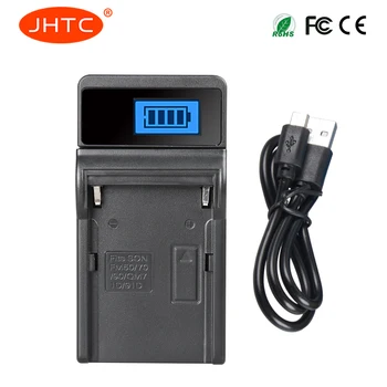 JHTC NP-F550 LCD USB pil şarj cihazı Sony NP F970 F750 F770 F960 F550 F530 F330 F570 CCD-SC55 TR516 TR716 TR818 TR917  10