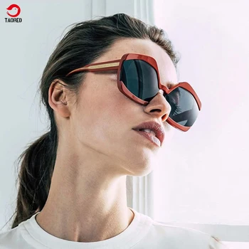 Kadın trendy moda güneş gözlükleri yeni lüks marka açık seyahat parti sürücü yürüyüş retro metal çekirdek büyük çerçeve TAORED gözlük  10