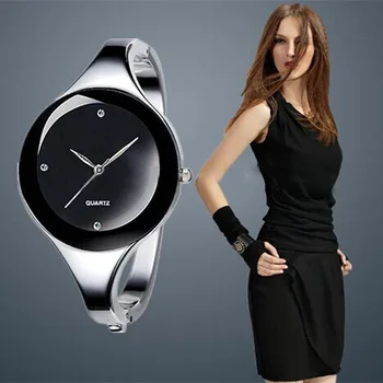 Kadınlar Lüks İzle Marka Stil Paslanmaz Çelik Bileklik Saatler Kuvars Basit Casual Relojes Kadın Saati Rhinestone Saatı  10