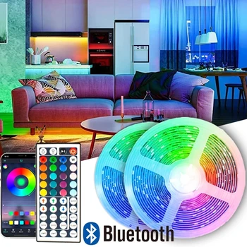 LED şerit ışıkları USB Led ışıkları odası RGB Led bant 5050 5V esnek lamba bant şerit noel ışıkları dekorasyon ev dekor  10