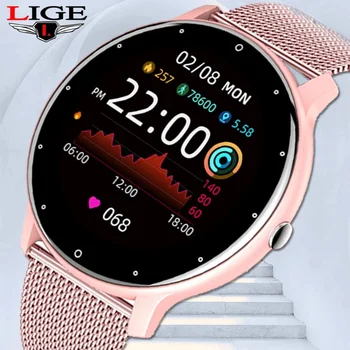 LIGE 2022 akıllı saat Bayanlar Tam dokunmatik Ekran Spor Spor izle IP67 su geçirmez Bluetooth Android ıOS İçin akıllı saat Kadın  10