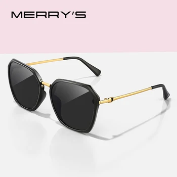 MERRYS tasarım Kadın Moda Kare Polarize Güneş Gözlüğü Bayanlar Lüks Marka Trend güneş gözlüğü UV400 Koruma S6153  10