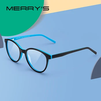MERRYS tasarım çocuklar Anti mavi ışın ışık engelleme gözlük çerçeveleri erkek kız Oval bilgisayar gözlük asetat çerçeveleri S7797FLG  10