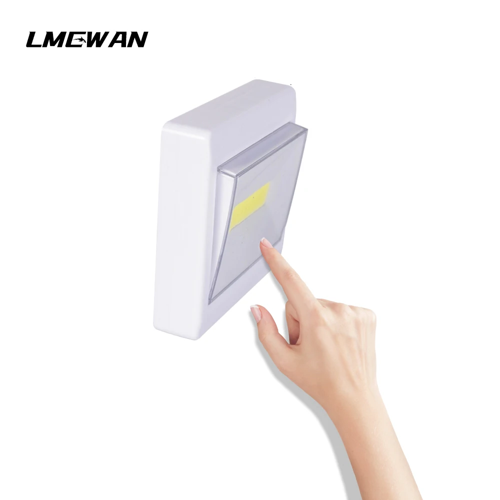 Mini COB led duvar ışık Manyetik Gece Lambası Kapalı Acil Aydınlatma AAA Akülü dolap ışığı Anahtarı ile Velcro