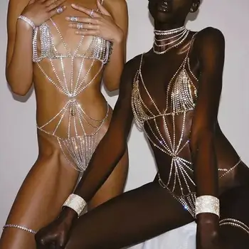 Moda kadın uzun püskül giyisi ıç çamaşırı zinciri shining Rhinestone seksi kristal bel zinciri Bikini göbek takısı Hediye  0