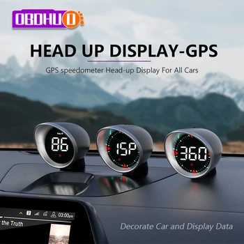 OBDHUD G5 GPS HUD Akıllı Dijital Hız Kilometre Ölçer Aşırı Hız Otomatik Alarm Head Up Display Tüm Araba İçin Evrensel Pusula Projektör  5