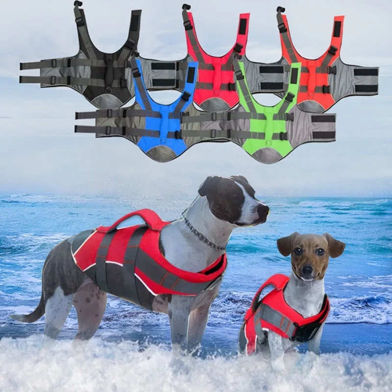 Pet Can Yeleği Yaz Plaj Yüzme Köpek Can Yeleği Güvenlik Kıyafetleri Fransız Bulldog Güvenlik Yelek Küçük Orta Büyük Köpekler İçin