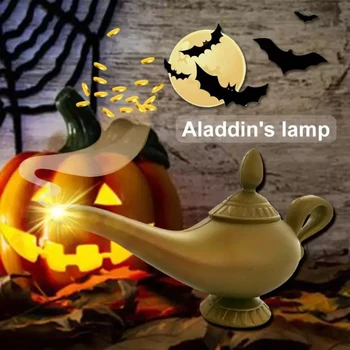 Plastik Aladdin Sihirli Lamba Simülasyon Sahne Sahne Cadılar Bayramı Noel Partisi Malzemeleri Dekorasyon Şişirme Ev Odası Dekor İçin  5