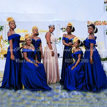 Plise Bir Çizgi Uzun Gelinlik Modelleri Kapalı Omuz Afrika Kadınlar Kat Uzunluk Düğün Parti Elbise Resmi  10