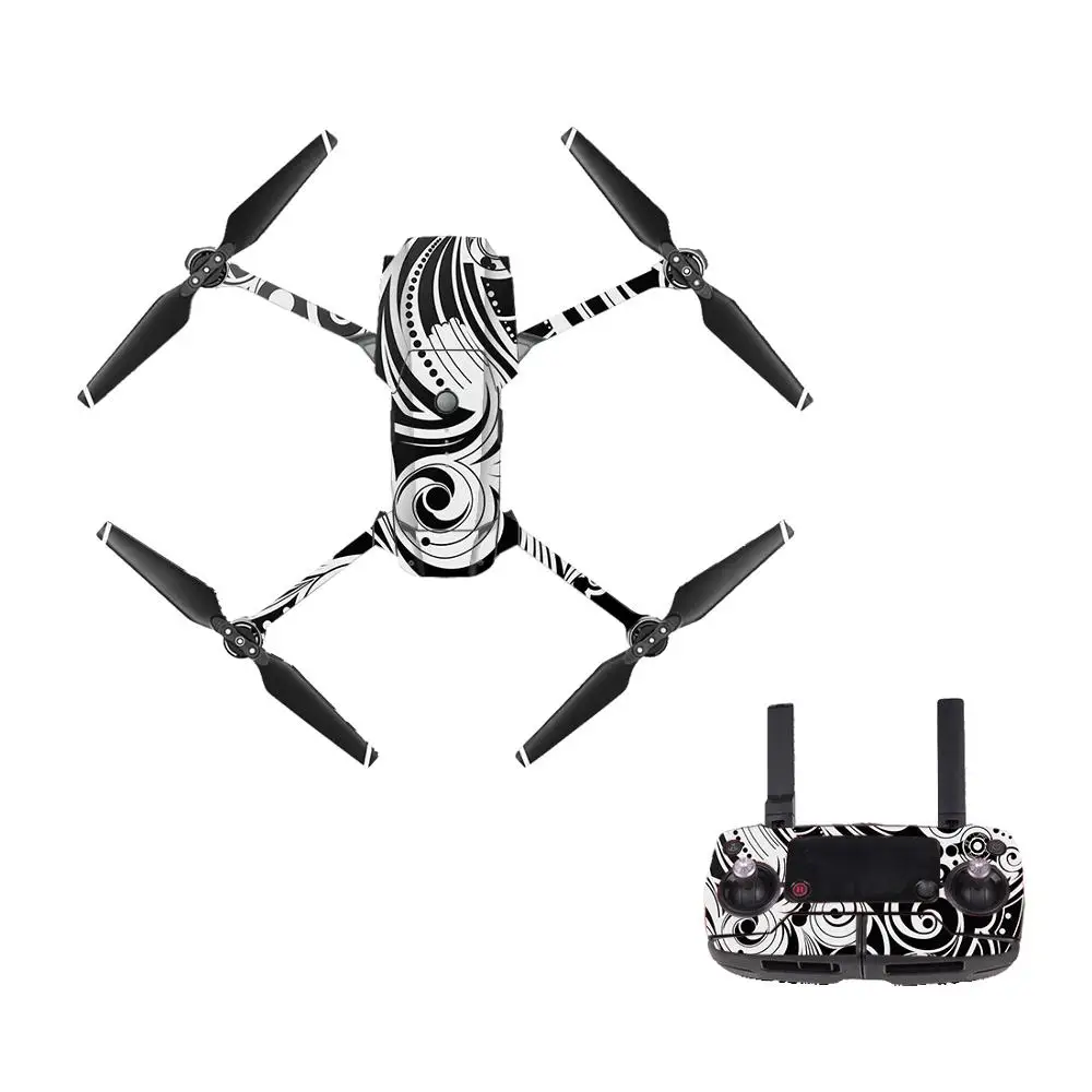 Popüler Stil 8 çıkartma kaplama Sticker DJI Mavic Pro Drone İçin + Uzaktan Kumanda + 3 Piller Koruma Filmi Kapağı