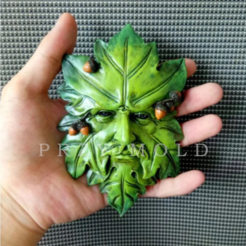 PRZY silikon kalıp yaprak Adam Avatar yaprakları somun yüz el yapımı kalıpları ev decoractions el sanatları aroma taş kalıpları
