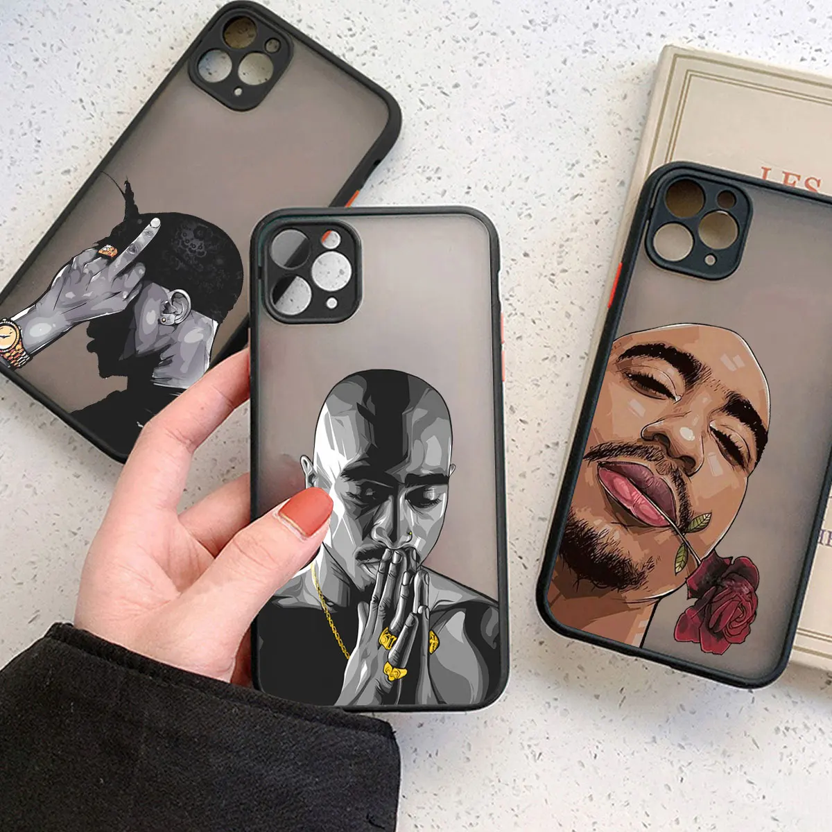 rapçi Tupac 2Pac Amaru Shakur Kılıfı iPhone 11 12 13 Pro Max XS Max Mini X XR 7 8 Artı SE 2020 Yumuşak Tampon Mat Sert Kapak
