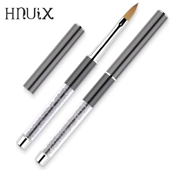 Sanat çivi fırça kalem taklidi elmas metal akrilik tutamak oyma tozu Jel sıvı Salon Astar çivi fırçaları kapaklı  10