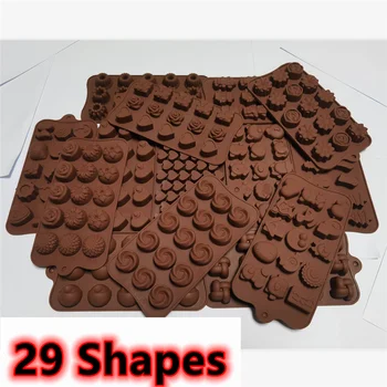 Silikon Kalp Gül Çikolata Kalıp Şeker Dıy Araçları Buz Küpü Tepsi Silikon Formu Cupcake Kek Süslemeleri  10