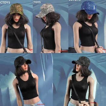 Stokta 5 Renkler 1/6 Ölçekli Kadın Figürü Sahne Aksesuarı El Yapımı Kumaş Eğlence Spor Kap beyzbol şapkası Modeli 12 