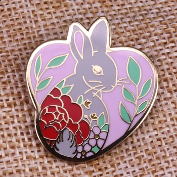 Tavşan tavşan pin rozeti tavşan hediye bahar broş aksesuar ormanlık hayvan  10