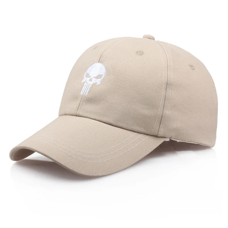 Unisex beyzbol şapkası Nakış İskelet Erkekler Spor Kapaklar Yüksek Kaliteli Kadın Kemik Güneş Snapback Punisher Şapka Pamuk Baba Şapka CP0377