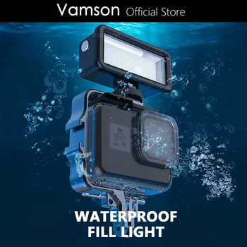 Vamson su geçirmez Led Video dalış ışığı DJI Osmo Action3 Gopro Hero 11 10 9 8 SJCAM Sualtı Lamba Fotoğrafçılığı İşık Lambası  1