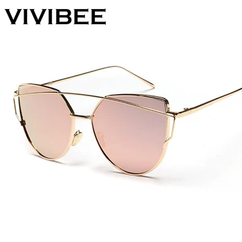 VIVIBEE Trend Ürünleri 2021 Kadın Kedi Gözü Büyük Güneş Gözlüğü Sıcak Satış Tasarımcı Marka Lüks güneş gözlüğü UV400 Moda Tonları  10