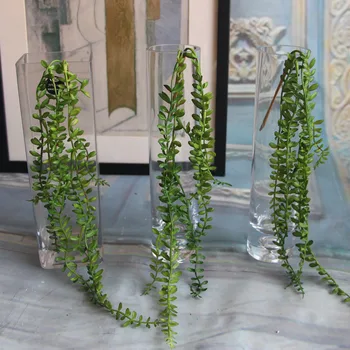 Yapay Succulents İnciler Etli Yeşil Asma Çiçekler Asılı Rattan Duvar Simülasyon Çiçek Sevgilisi Gözyaşları Etli Bitkiler  10