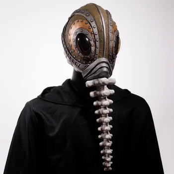 YENİ Sandman Morpheus Maske Cosplay rüyalar Kralı Uzun Burun Steampunk Lateks Kask Cadılar Bayramı Partisi Karnaval Kostüm Sahne  10