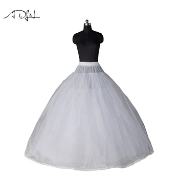 YETİŞKİN Balo Stil 7 Katmanlı Hiçbir Çember Tül Beyaz Kombinezon Yetişkin düğün elbisesi Kabarık Etek Kombinezon Etek Kayma Hiçbir ÇEMBER  10