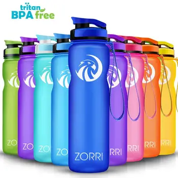 ZORRI Taşınabilir Spor Su Şişesi BPA Ücretsiz Plastik Açık Seyahat Taşıma Su Bardağı Öğrenci gourde botellas para agua  10