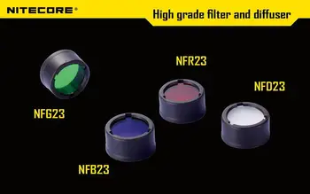 Ücretsiz kargo 1 adet Nitecore Renk Filtresi (22.5 mm) NFR23 NFB23 NFG23 NFD23 için uygun el feneri kafa ile 22.5 mm  10